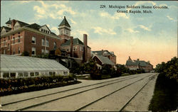 Michigan Soldiers Home Grounds Grand Rapids, MI Postcard Postcard