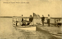 Boating At Capital Beach Lincoln, NE Postcard Postcard