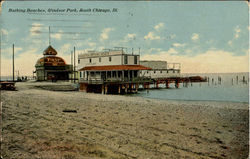 Bathing Beaches, Windsor Park South Chicago, IL Postcard Postcard