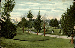 Woodland Cemetery General View From Main Entrance Jackson, MI Postcard Postcard