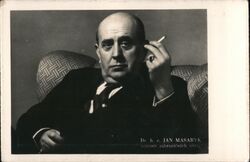 Jan Masaryk, Czechoslovak Minister of Foreign Affairs Czechoslovakia Postcard Postcard Postcard