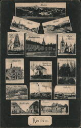 1908 Kourim Bohemia Multiview Postcard Postcard