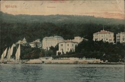 Hotels along the Coast, Abbazia, Südstland Opatija, Primorje-Gorski Kotar County Croatia Eastern Europe Postcard Postcard Postcard