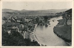 Nespeky, Czechoslovakia - River View Postcard