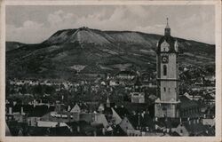 Jena, Germany Stadtkirche with Jenzig Mountain View Postcard Postcard Postcard