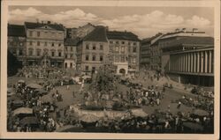 Zelný trh (Cabbage Market) Square, Brno, Czechoslovakia Postcard Postcard Postcard