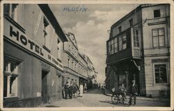 Vintage Hlučín, Czech Republic Street Scene Postcard Czechoslovakia Postcard Postcard Postcard