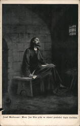 Jan Hus in Prison, Writing His Last Letter to Bohemia Postcard