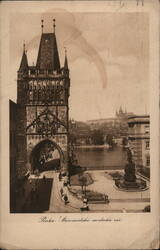 Old Town Bridge Tower, Prague, Czechoslovakia Postcard