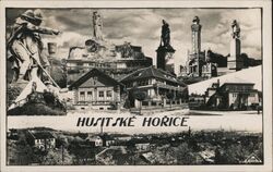 Husitské Horiče, Czechoslovakia, Multiview Postcard Postcard