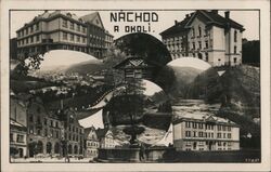 Náchod and surrounding area, Czechoslovakia Postcard