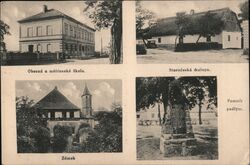 Přerov nad Labem, Bohemia, Czech Republic - Town Scenes Postcard