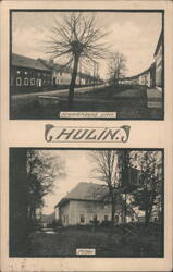 Hulín, Kroměřížská ulice & Mill, Czechoslovakia Postcard Postcard Postcard