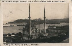 1926 Istanbul Turkey Yeni Cami Mosque Golden Horn Postcard