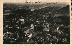 Aerial View of Prague, Czechoslovakia Postcard Postcard Postcard