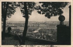 View of Prague from Petrin Hill, Czechoslovakia Postcard