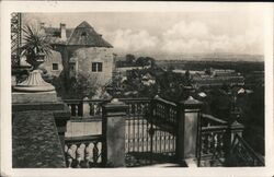 Opočno Castle Terrace View, Czechoslovakia Postcard Postcard Postcard