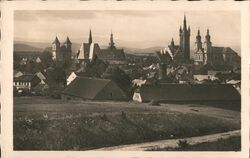 Klatovy Cityscape, Churches and Buildings, Czechoslovakia Postcard Postcard Postcard