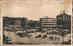 Market Square, Moravská Ostrava, Czechoslovakia Postcard