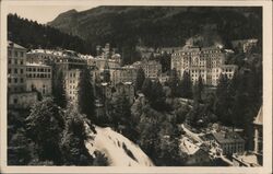 Badgastein Waterfall and Hotels Austria Postcard Postcard Postcard