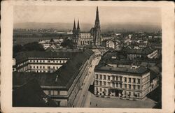 Olomouc, Czechoslovakia, Aerial View of Church Postcard Postcard Postcard