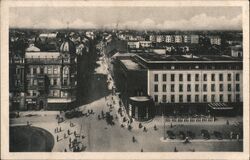 Pardubice, Czechoslovakia - Aerial View of City Center Postcard