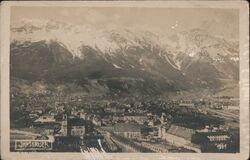 View of Innsbruck, Austria with Nordkette Mountains Postcard Postcard Postcard