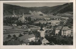 Stechovice nad Vitavou, Czechoslovakia - Aerial View Postcard Postcard Postcard