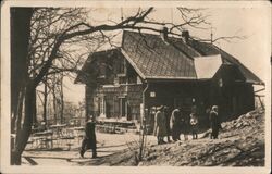 Staročeská chata na Řípu Restaurant, 1953 Říp Mountain, Czechoslovakia Postcard Postcard Postcard