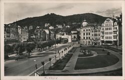 Karlovy Vary, President Beneš Square, Czechoslovakia Postcard Postcard Postcard