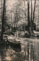 Spreewald, Btoia, Boat on Canal, Houses Germany Bild und Heimat (Kühn) Postcard Postcard Postcard