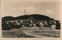 Jiřetín pod Jedlovou, Czech Republic - Town View Postcard