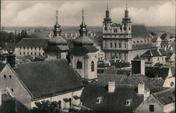 Trnava, Slovakia - View of St. Nicholas Church and surrounding buildings Postcard