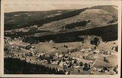 Harrachov, Krkonoše Mountains, Czechoslovakia - Aerial View Postcard Postcard Postcard