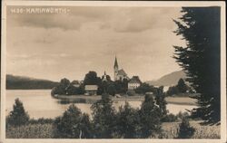 Maria Worth, Austria, Island Church View Postcard Postcard Postcard