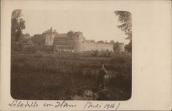 Ham Castle, Ham-sur-Heure, Belgium - WWI Soldier 1916 Postcard