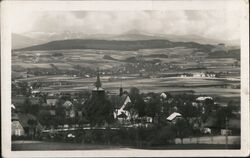 Rtyně v Podkrkonoší, Church and Village View, Czechoslovakia Postcard Postcard Postcard