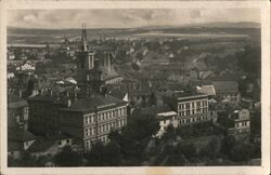 Bird's-eye view of Litoměřice, Czechoslovakia Postcard Postcard Postcard