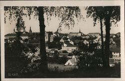 Vintage View of Slany, Czech Republic Slaný, Czechoslovakia Postcard Postcard Postcard