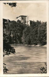 Orlík Castle above Vltava River, Czech Republic Orlík nad Vltavou, Czechoslovakia Postcard Postcard Postcard