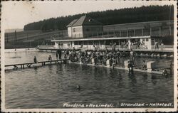 Meziměstí Swimming Pool, Strandbad, Halbstadt Czechoslovakia Postcard Postcard Postcard