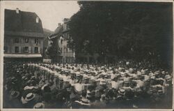 Crowd Watching Gymnasts, Marsannay-la-Côte, France Postcard Postcard Postcard