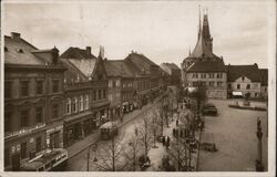 Louny Masarykovo namesti Czechoslovakia Vintage Postcard Postcard