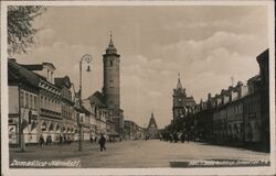 Domažlice, Bohemia, Czechoslovakia - Namesti Square Postcard Postcard Postcard