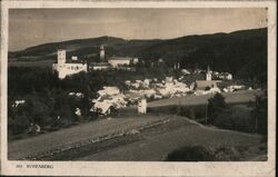 Rožmberk nad Vltavou, View with Castle and Church Czechoslovakia Postcard Postcard Postcard