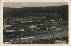 Podmokly n.L. View with River Elbe Postcard