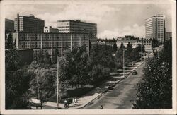 Stefanikova Street, Zlin, Czechoslovakia Postcard