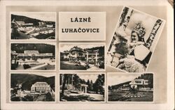 Luhačovice Spa Resort Collage Postcard Czechoslovakia Postcard Postcard Postcard