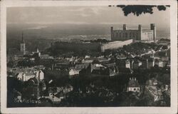 Bratislava Castle and City View Postcard