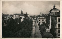 Frydek Street Scene, Czech Republic Postcard